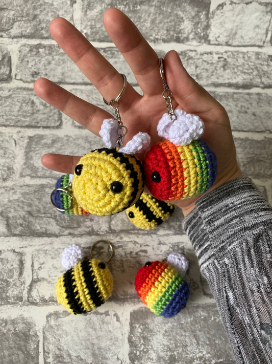 CROCHET PATTERN: Bumble Bee Keyring Pattern